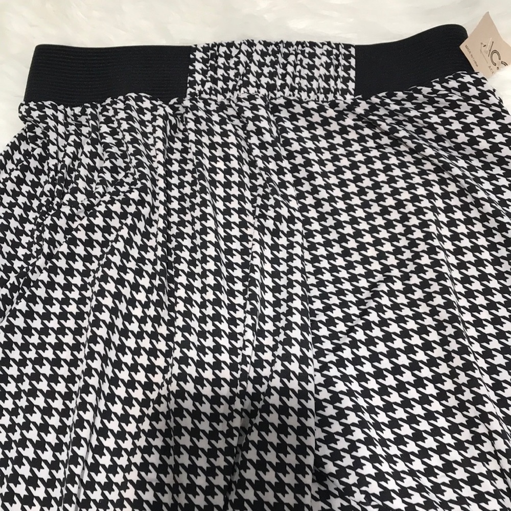 Palazzo pants houndstooth one size excellent nwt - Picture 3 of 9